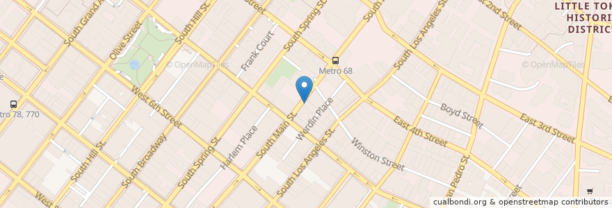 Mapa de ubicacion de The Regent en Stati Uniti D'America, California, Los Angeles County, Los Angeles.
