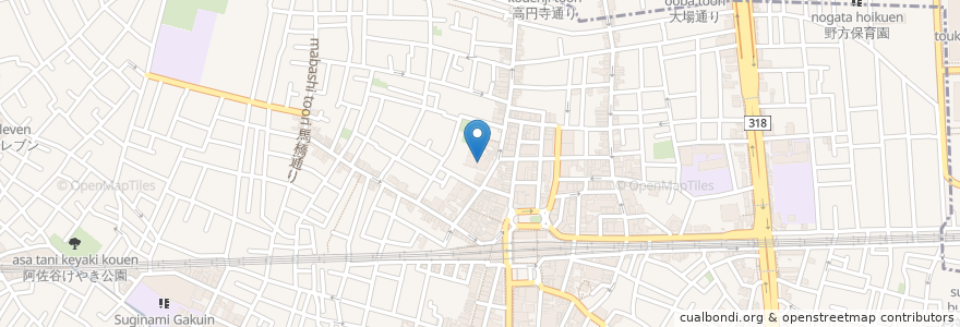 Mapa de ubicacion de 高円寺北自転車駐車場 en Japan, Tokio, 杉並区.