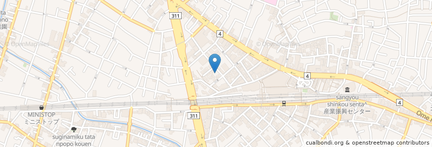 Mapa de ubicacion de 荻窪西第二自転車駐車場 en ژاپن, 東京都, 杉並区.