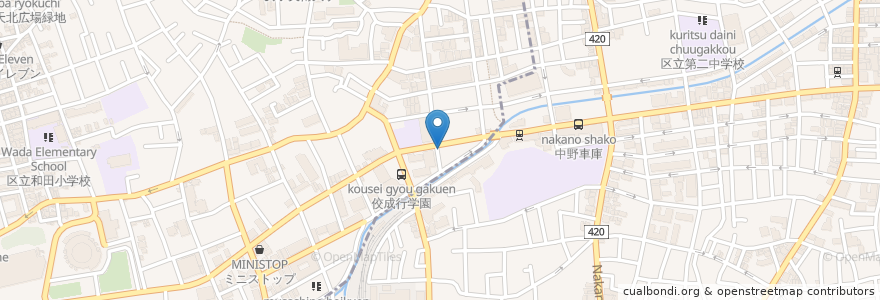 Mapa de ubicacion de 中野富士見町自転車駐車場 en Jepun, 東京都, 中野区.