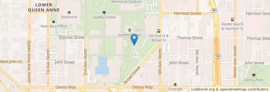 Mapa de ubicacion de Atmos Café en Amerika Syarikat, Washington, King County, Seattle.