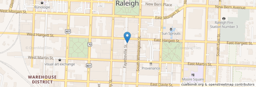 Mapa de ubicacion de The Anchor Bar en United States, North Carolina, Wake County, Raleigh.