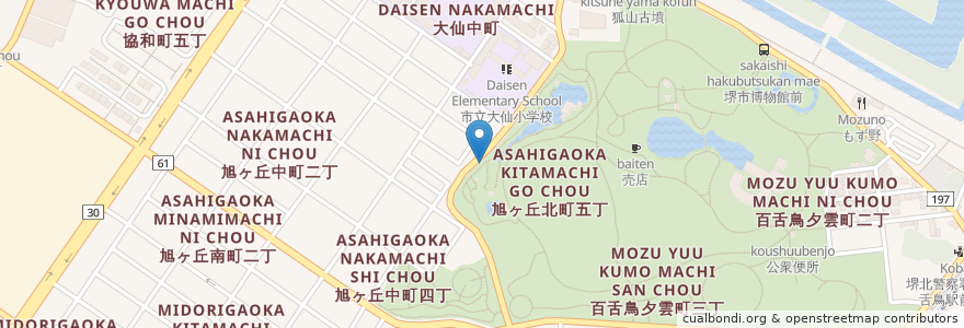 Mapa de ubicacion de ベンチ en Japon, Préfecture D'Osaka, Sakai, 堺区.