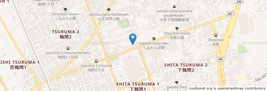Mapa de ubicacion de コンフォール薬局 en Japonya, 神奈川県, 大和市.