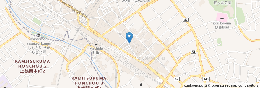 Mapa de ubicacion de 日高屋 en اليابان, 東京都, 町田市.