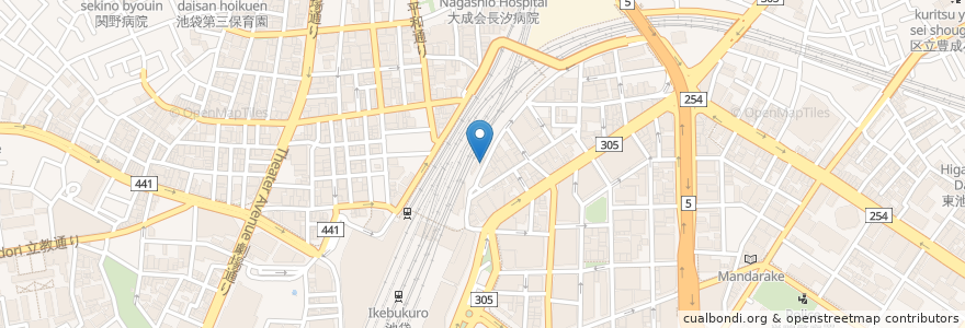 Mapa de ubicacion de 池袋駅東第二自転車駐車場 en Jepun, 東京都, 豊島区.