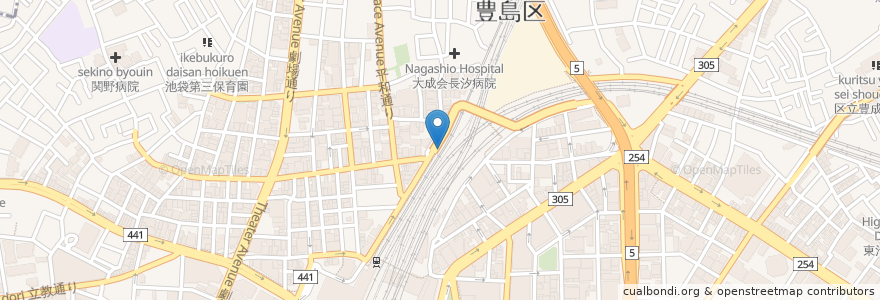 Mapa de ubicacion de 池袋駅北第二自転車駐車場 en Japonya, 東京都, 豊島区.