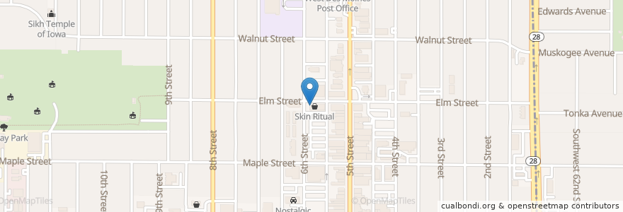 Mapa de ubicacion de Paula's Cafe en United States, Iowa, Polk County, West Des Moines.