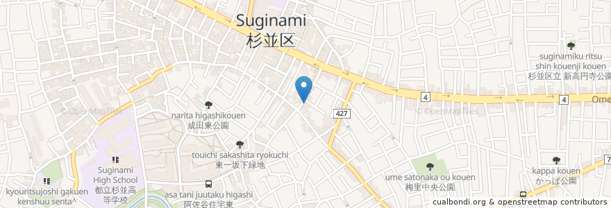 Mapa de ubicacion de 種田医院 en 일본, 도쿄도, 杉並区.