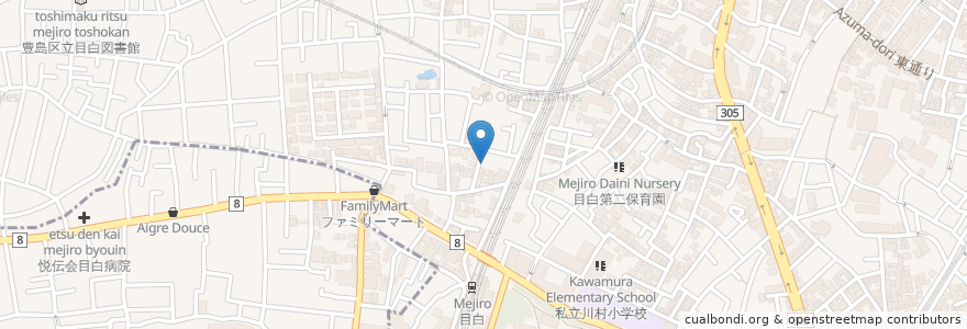 Mapa de ubicacion de 目白駅北自転車駐車場 en Japón, Tokio, Toshima.