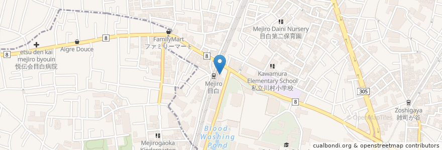 Mapa de ubicacion de 目白駅東自転車駐車場 en 일본, 도쿄도, 豊島区.