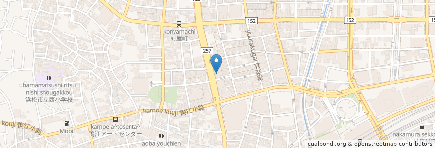 Mapa de ubicacion de 杏林堂薬局 en Japonya, 静岡県, 浜松市, 中区.