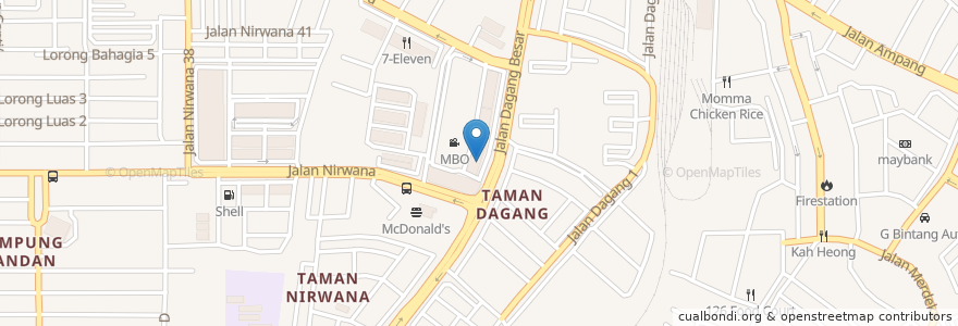 Mapa de ubicacion de Klinik Dr Aishah en Malasia, Selangor, Majlis Perbandaran Ampang Jaya.