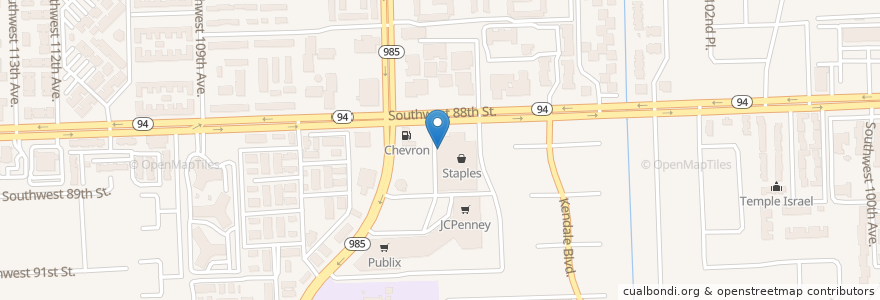 Mapa de ubicacion de Sergio's en Verenigde Staten, Florida, Miami-Dade County.