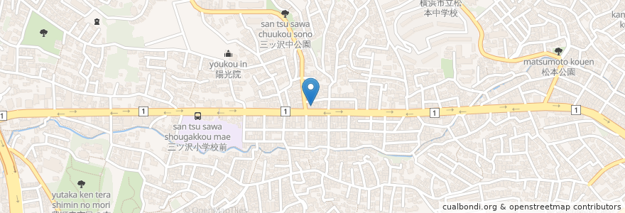 Mapa de ubicacion de ラリグラス en Japan, Präfektur Kanagawa, Yokohama, 神奈川区.
