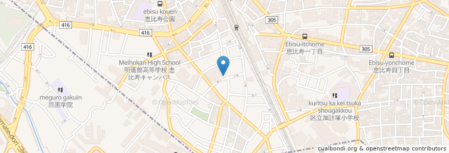 Mapa de ubicacion de パーク王 en Japonya, 東京都, 目黒区.