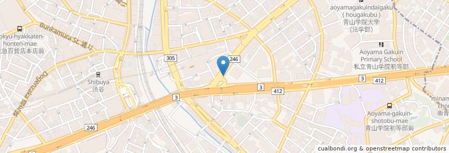 Mapa de ubicacion de 金王坂中央第一 en Japan, 東京都, 渋谷区.