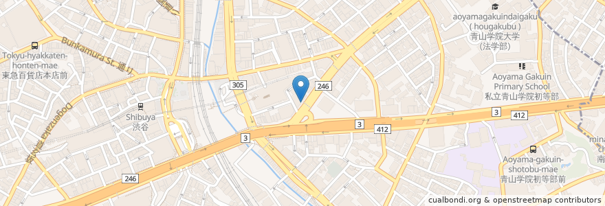 Mapa de ubicacion de 金王坂中央第二 en 日本, 東京都, 渋谷区.