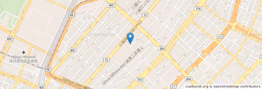 Mapa de ubicacion de 銀座外貨両替コーナー en ژاپن, 東京都.