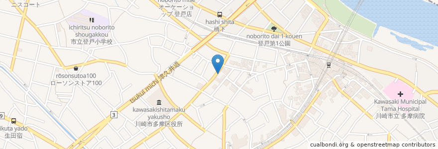 Mapa de ubicacion de 三井のリパーク en Japon, Préfecture De Kanagawa, Kawasaki, Tama-Ku.