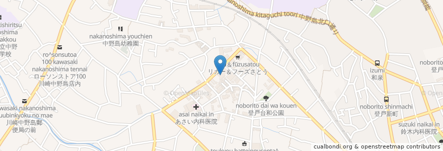 Mapa de ubicacion de クリエイトエス・ディー en Japão, 神奈川県, 川崎市, 多摩区.
