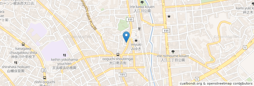 Mapa de ubicacion de ラクジャー en Japan, Präfektur Kanagawa, Yokohama, 神奈川区.