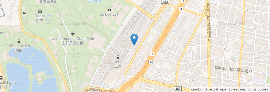Mapa de ubicacion de いろり庵 en 日本, 东京都/東京都, 台東区.