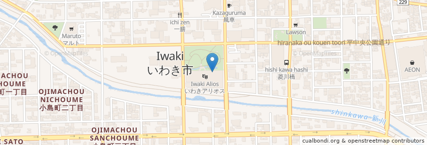 Mapa de ubicacion de イタリアンダイニングPizzeria en 日本, 福島県, いわき市.