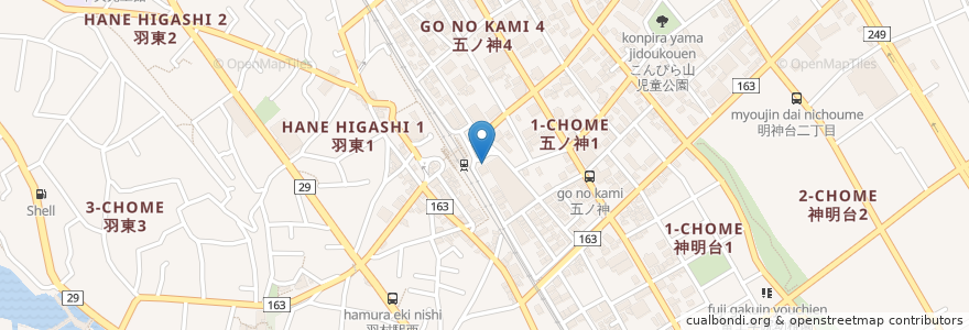 Mapa de ubicacion de ドトールコーヒーショップ en Япония, Токио, Хамура.