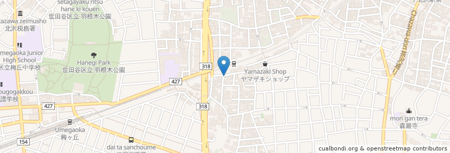 Mapa de ubicacion de WINE BAR ZERO en 日本, 东京都/東京都, 世田谷区.
