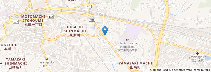 Mapa de ubicacion de いこまデンタルクリニック en Japão, 奈良県, 生駒市.