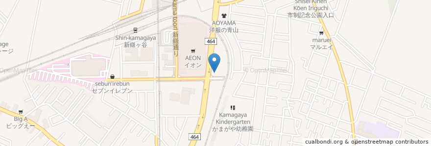 Mapa de ubicacion de びっくりドンキー en Jepun, 千葉県, 鎌ケ谷市.