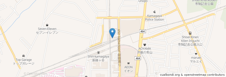 Mapa de ubicacion de マクドナルド en اليابان, 千葉県, 鎌ケ谷市.