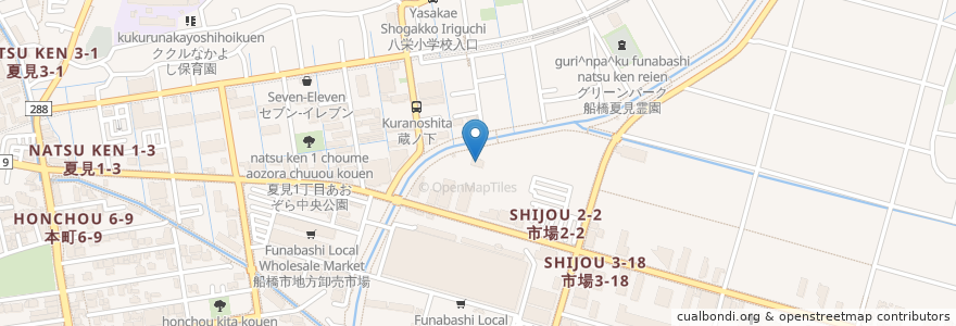 Mapa de ubicacion de 在日大韓基督教会 船橋教会 en Japan, Präfektur Chiba, 船橋市.