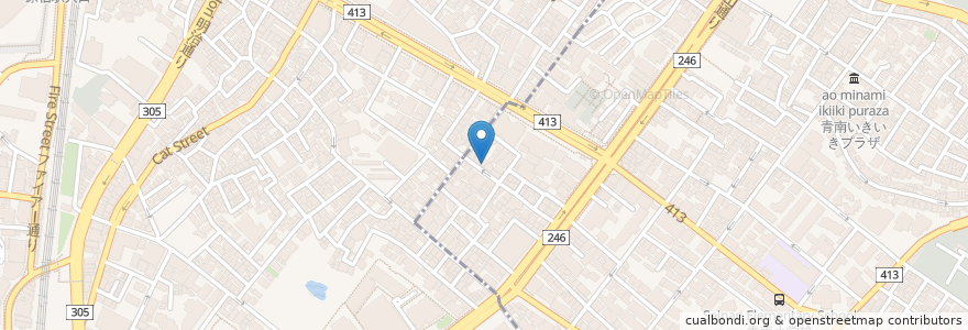Mapa de ubicacion de Bacchus en 日本, 東京都, 渋谷区.
