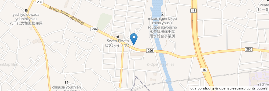 Mapa de ubicacion de さぬき en Japon, Préfecture De Chiba, 八千代市.