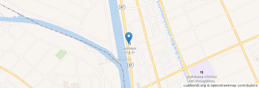 Mapa de ubicacion de やまや en 日本, 埼玉県, 吉川市.