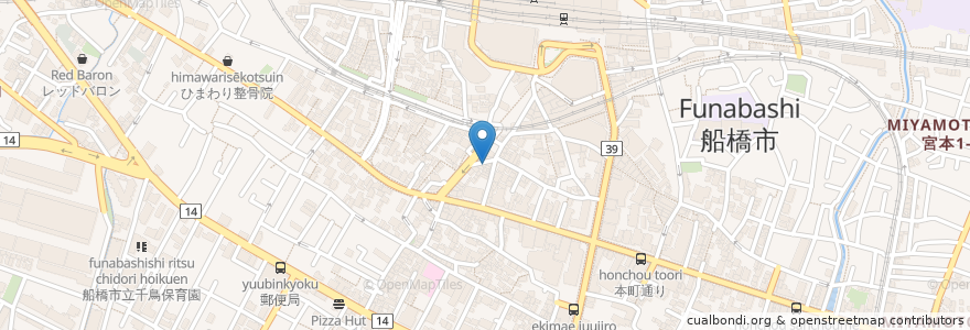 Mapa de ubicacion de ゴッタ en Japon, Préfecture De Chiba, 船橋市.