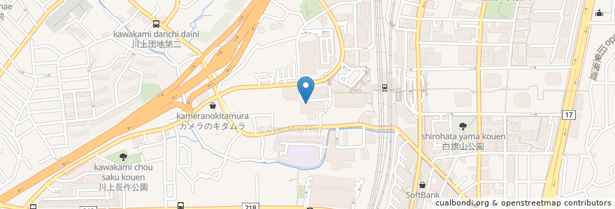 Mapa de ubicacion de おかもと内科皮膚科クリニック en ژاپن, 神奈川県, 横浜市, 戸塚区.