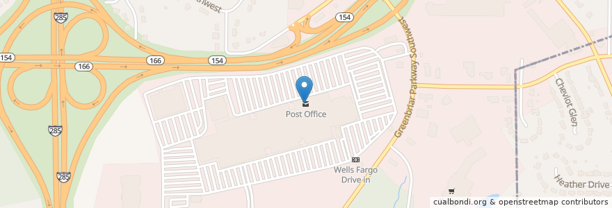 Mapa de ubicacion de Post Office en United States, Georgia, Fulton County, Atlanta.