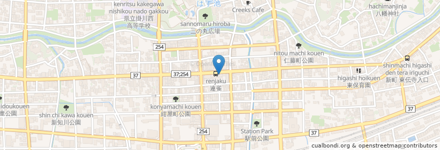 Mapa de ubicacion de 名学館 掛川校 en 일본, 시즈오카현, 掛川市.