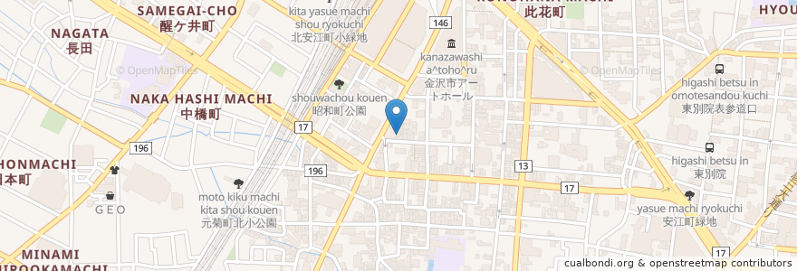 Mapa de ubicacion de カラオケSEN en Japan, Ishikawa Prefecture, Kanazawa.
