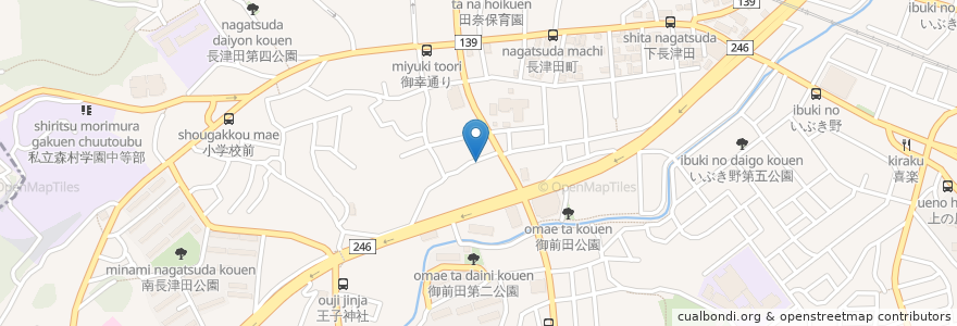 Mapa de ubicacion de 福寿稲荷社（お七稲荷） en اليابان, كاناغاوا, 横浜市, 緑区.