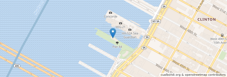 Mapa de ubicacion de Manhattan Kayak Company en Estados Unidos De América, Nueva Jersey, Nueva York, Nueva York, New York County, Manhattan, Manhattan Community Board 4.
