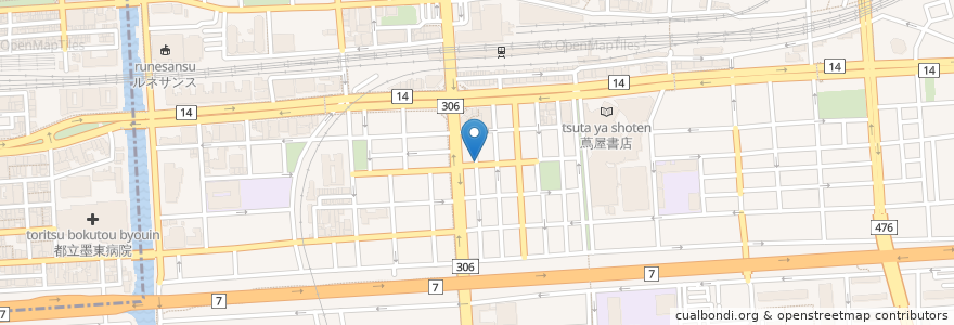 Mapa de ubicacion de 浜焼太郎 en Japan, 東京都, 江東区.