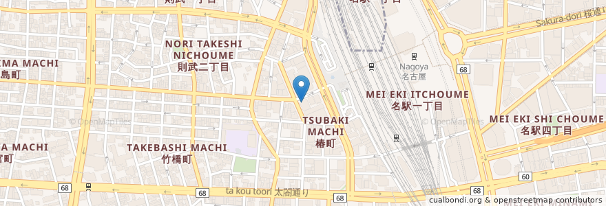 Mapa de ubicacion de ラジャヤニ en Japan, Aichi Prefecture, Nagoya, Nakamura Ward.