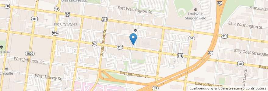 Mapa de ubicacion de Jimmy John's en United States, Kentucky, Jefferson County, Louisville.