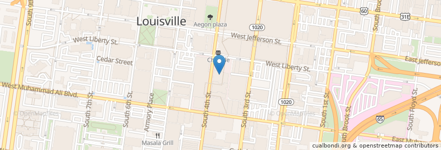 Mapa de ubicacion de United States Post Office Louisville Galleria en United States, Kentucky, Jefferson County, Louisville.
