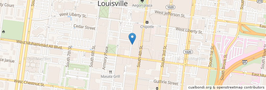 Mapa de ubicacion de Howl at the Moon en 美利坚合众国/美利堅合眾國, 肯塔基州, Jefferson County, Louisville.