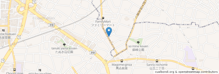 Mapa de ubicacion de さわやか信用金庫 en Japan, Tokio, 大田区.